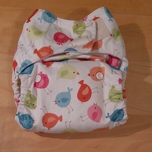Adorable Bird Print Hybrid Omaiki Cloth Diaper